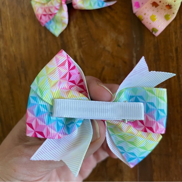 Jojo Siwa Girls Colorful Rainbow Unicorn Hair Bows Set of 3 - Picture 3 of 4